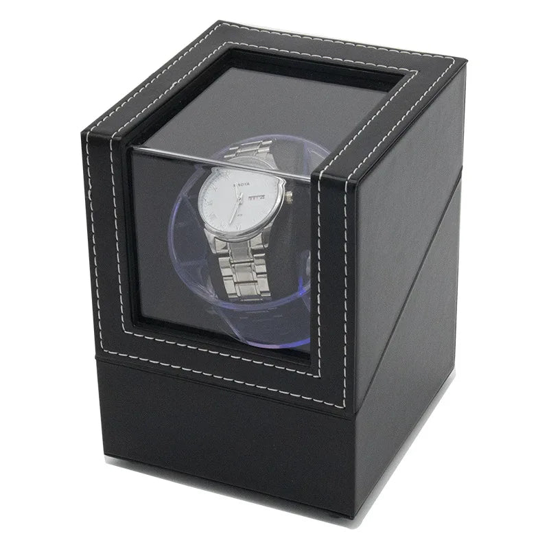 Winder Watch Box Automatic Watch Winder Electric Open Cover Stop 3 Gear Adjustable Memory Pillow UNIVERSAL USB Cable