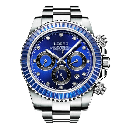 LOREO 200M Waterproof Diving Watches for Man High Quality Mechanical Wristwatches Sapphire Luminous Screw Crown Automatic Watch