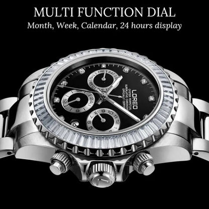 LOREO 200M Waterproof Diving Watches for Man High Quality Mechanical Wristwatches Sapphire Luminous Screw Crown Automatic Watch