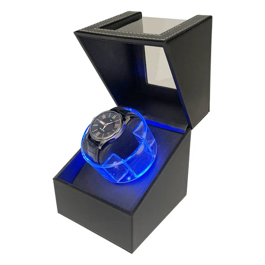 Winder Watch Box Automatic Watch Winder Electric Open Cover Stop 3 Gear Adjustable Memory Pillow UNIVERSAL USB Cable