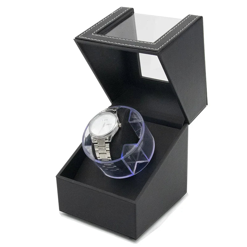 Winder Watch Box Automatic Watch Winder Electric Open Cover Stop 3 Gear Adjustable Memory Pillow UNIVERSAL USB Cable