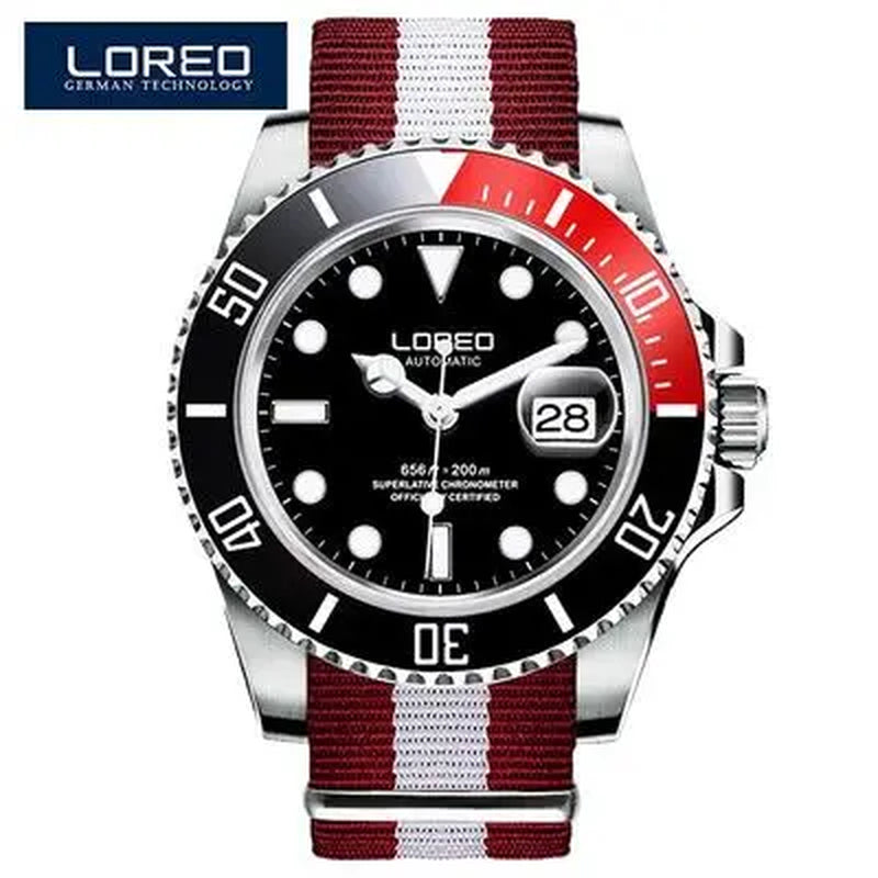 New Sapphire Glass Automatic Mechanical Watch Luxury Steel 200M Waterproof Business Watch Men Watches Reloj Hombre