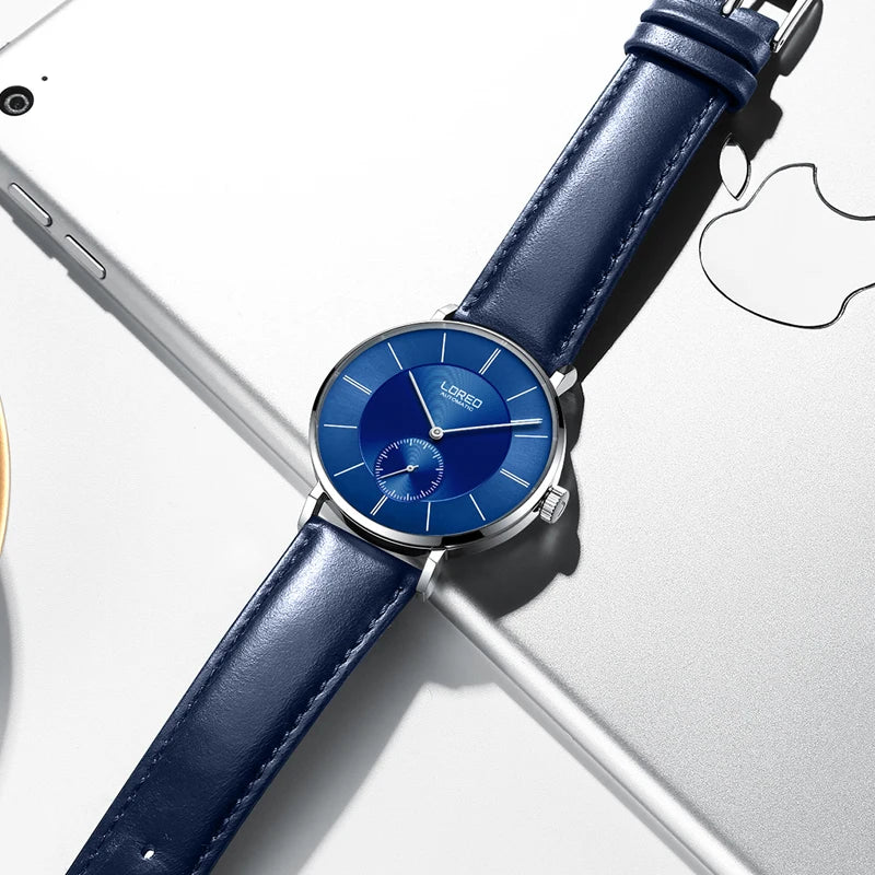 Luxury Brand Automatic Watches Mens Stylish Simplicity Ultra Thin Dial Waterproof Mechanical Wristwatch Man Reloj Hombre