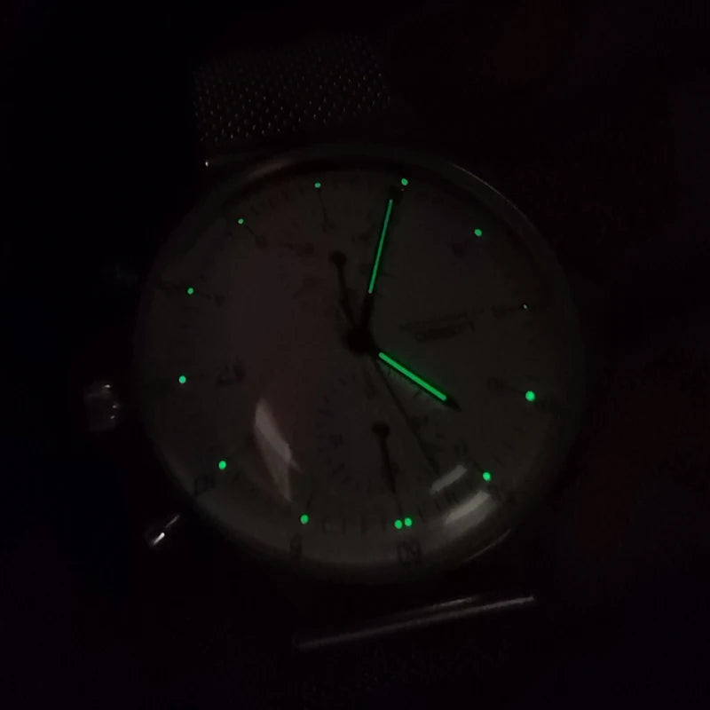 Luxury Brand Silver Steel Quartz Men Steel Watch Waterproof 3ATM Luminous Watches Calendar Watch Dropshipping 2023