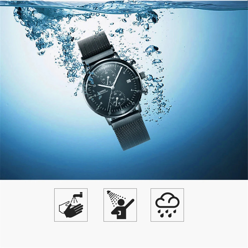 Luxury Brand Silver Steel Quartz Men Steel Watch Waterproof 3ATM Luminous Watches Calendar Watch Dropshipping 2023