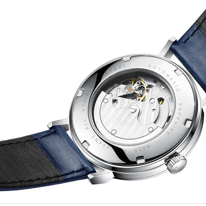 Luxury Brand Automatic Watches Mens Stylish Simplicity Ultra Thin Dial Waterproof Mechanical Wristwatch Man Reloj Hombre