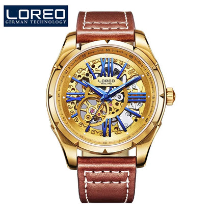 Original Watch Men'S Sports Hollow Luminous Automatic Mechanical Watch Birthday Gift for Men High Quality Leather Strap