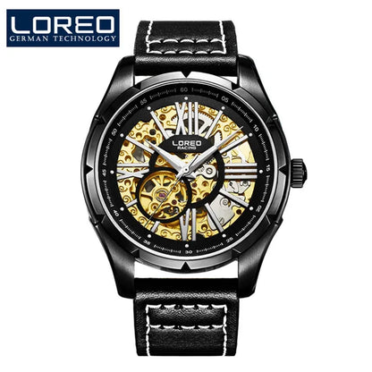 Original Watch Men'S Sports Hollow Luminous Automatic Mechanical Watch Birthday Gift for Men High Quality Leather Strap