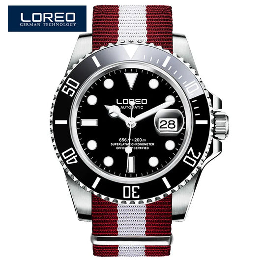 New Sapphire Glass Automatic Mechanical Watch Luxury Steel 200M Waterproof Business Watch Men Watches Reloj Hombre