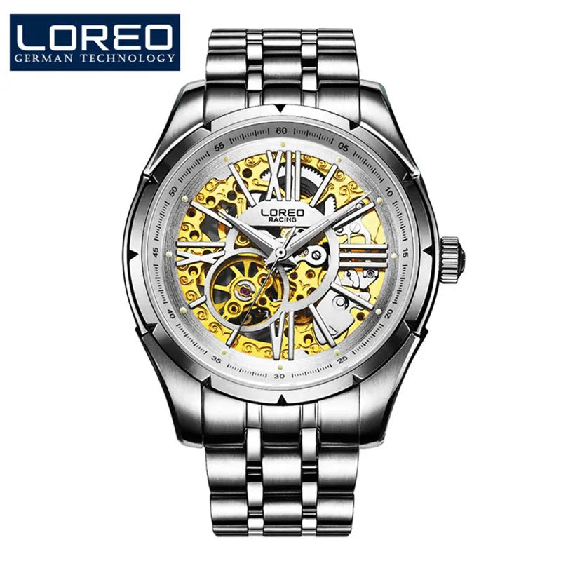 Original Watch Men'S Sports Hollow Luminous Automatic Mechanical Watch Birthday Gift for Men High Quality Leather Strap